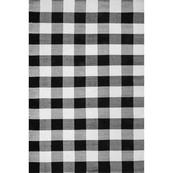 nuLOOM Rylie Buffalo Plaid Flatweave Area Rug - 2& x 6& Runner - Black