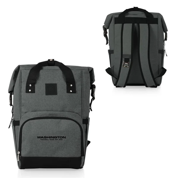 Washington Football Team - on The Go Roll-Top Cooler Backpack - (Heathered Gray) by Picnic Time Family of Brands