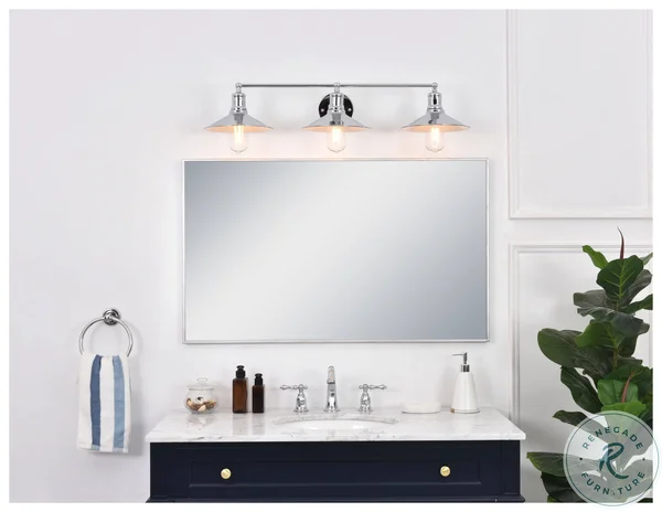 Elegant LD4033W33C Etude 3 Light Chrome Wall Sconce
