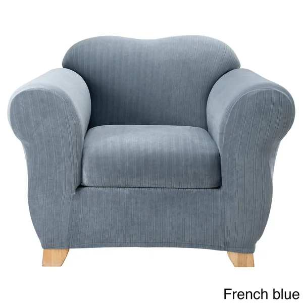 Sure Fit Stretch Pinstripe Chair Slipcover, Chocolate