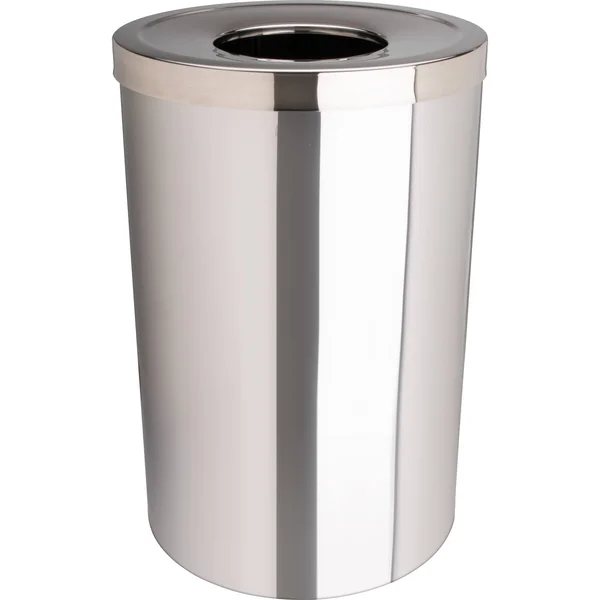 Genuine Joe Stainless Steel Trash Receptacle 30 Gal - Silver