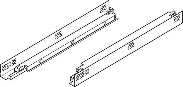 Blum 569.6860B Tandem 27 inch Full Extension Concealed Undermount Drawer Slide - Gray