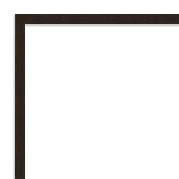 Amanti Art Carlisle 37 in. x 25 in. Rustic Rectangle Framed Espresso Narrow Bathroom Vanity Wall Mirror - Matte Brown