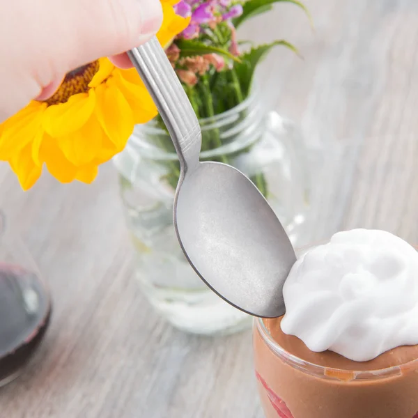 World Tableware 998 002 Farmhouse 7 3/8x22 18/0 Stainless Steel Heavy Weight Dessert Spoon - 36/Case