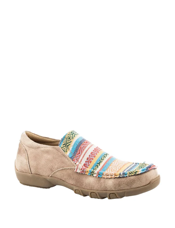 Roper Women's Tan Johnnie Driving Moc Casual Shoes