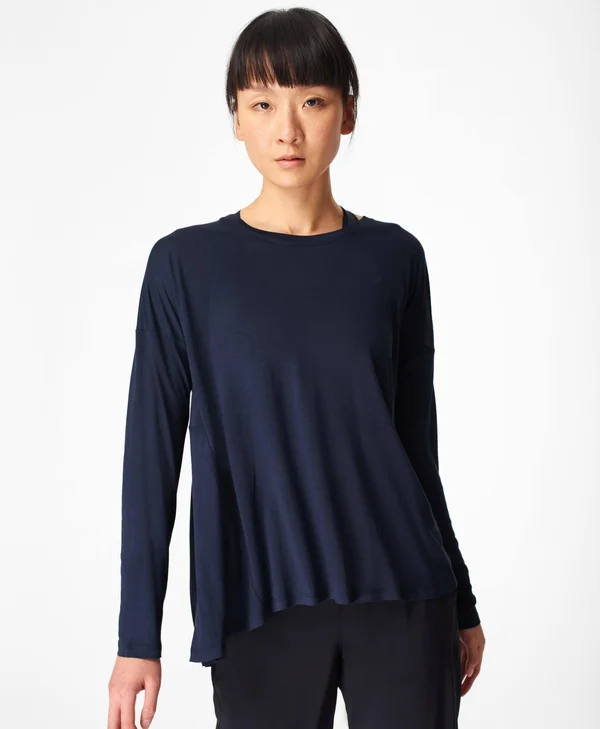Sweaty Betty Easy Peazy Long Sleeve Top - Blue, Women's XL