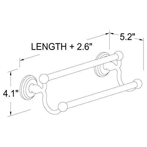 Ginger 1122-24/ORB Chelsea 24-in Double Towel Bar - Oil-Rubbed Bronze