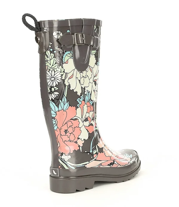 Sakroots Rhythm Rainboot 10 Women's Black-White