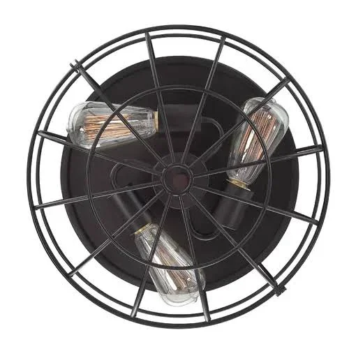 Birch Lane Heritage 3 - Light 15x22 Caged Dome Flush Mount