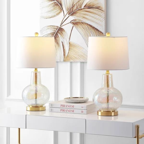 Safavieh Atlas Table Lamp - Silver, Ivory