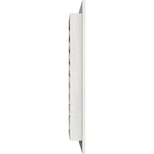 Ekena Millwork GVWVE20X3201RFPWR 20x22W x 32x22H Vertical Gable Vent (25x22W x 37x22H Frame Size): Primed - Functional, Rough Saw