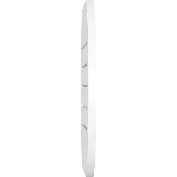 Ekena Millwork GVPRE42X3401SF 42x22W x 34x22H Horizontal Round Ended Surface Mount PVC Gable Vent: Functional, w/ 3-1/2x22W x 1x