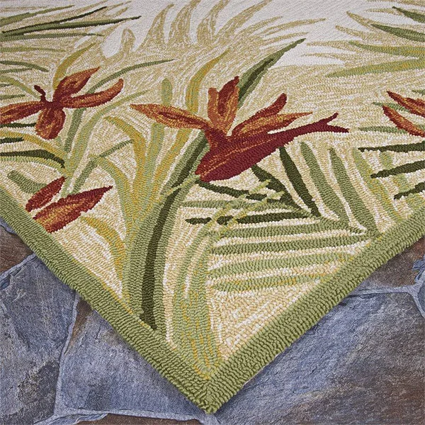 Couristan Covington Tropic Gardens Sand/Multi Area Rug - 3&6x22 x 5&6x22