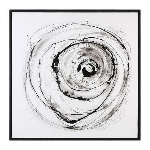 Uttermost Eye on The World Modern Abstract Art - blackgray/white
