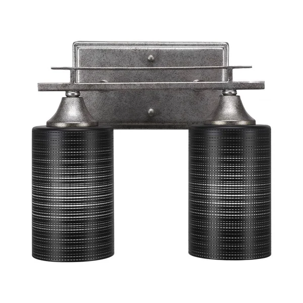 Toltec Lighting 132-AS-4069 Uptowne - Two Light Bath Bar Aged Silver