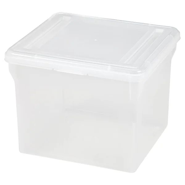 Iris Letter Size File Box, Clear, Pack of 6