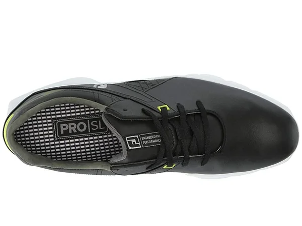 FootJoy Men's Pro|SL Spikeless Golf Shoes Size 9, Black/Lime