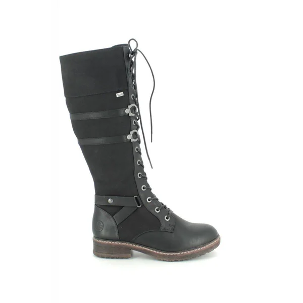 Rieker 94732-00 Warm Lined Black Knee High Boots 38 EU