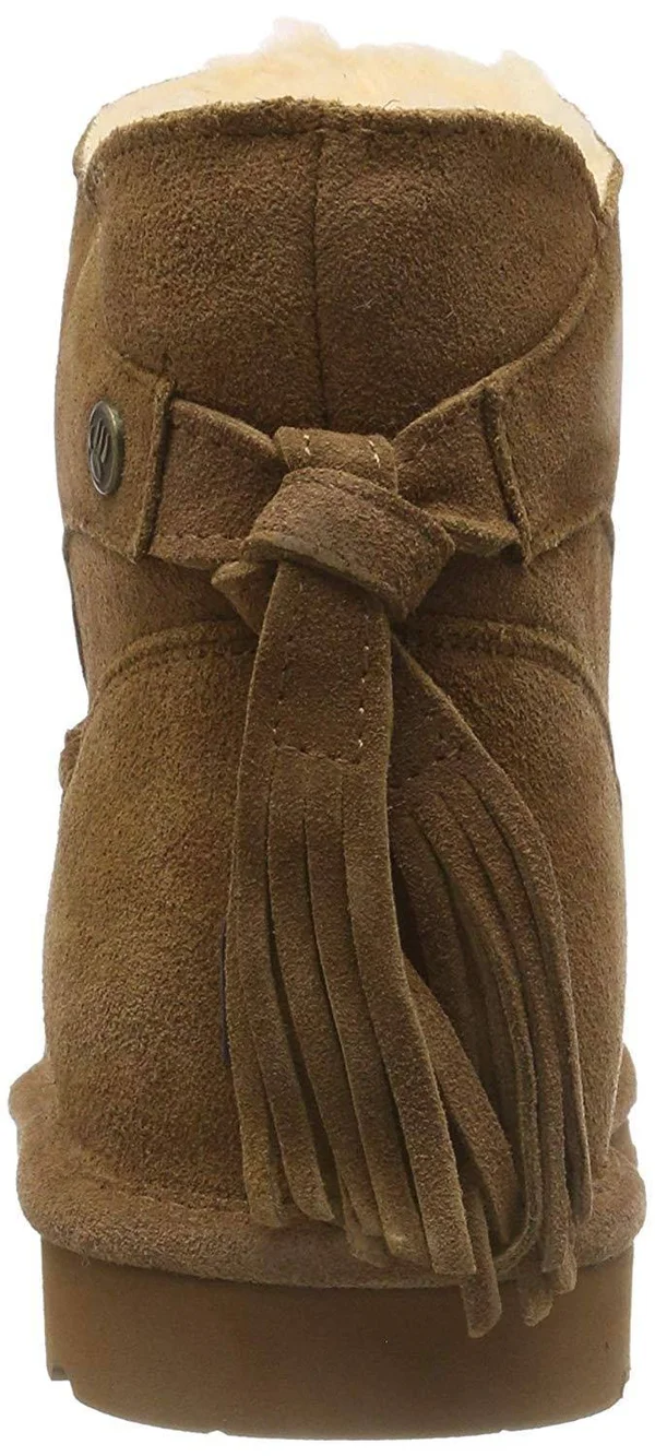 BEARPAW Natalia Suede Tassel Boot with NeverWet - Red