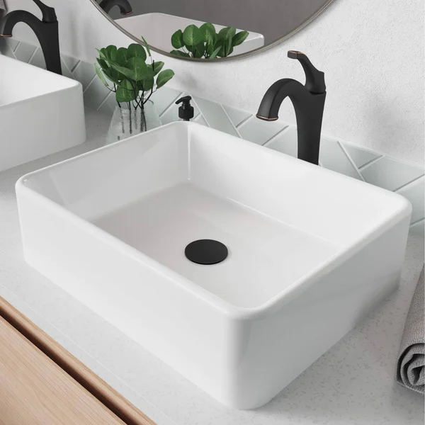 Kraus C-KCV-121-1200ORB Elavo Sink Faucet Bathroom Set - Oil Rubbed Bronze - Arlo
