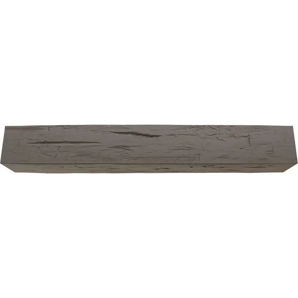 Ekena Millwork MANUHH06X08X60HD 6x22H x 8x22D x 60x22W Hand Hewn Faux Wood Fireplace Mantel, Natural Honey Dew