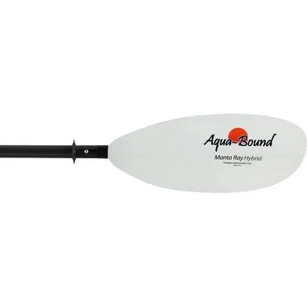 Aqua-Bound Manta Ray Hybrid Kayak Paddle, 4-Piece, Posi-Lok - White