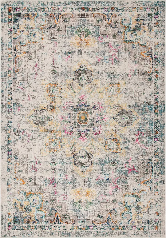 Safavieh Madison 400 Rug Collection MAD473F - Grey - Gold - 5& x 5& Square