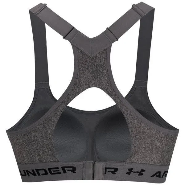 Under Armour Women's Armour High Crossback Heather Sports Bra Grey