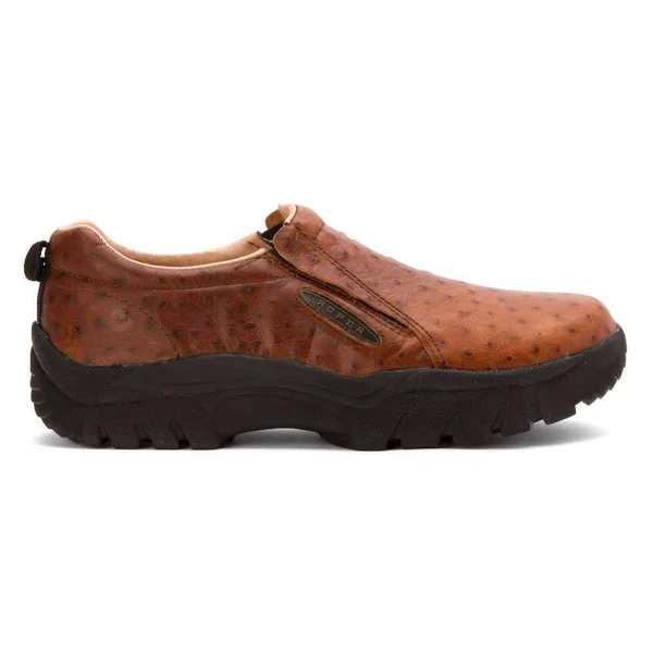 Roper Performance Slip on - Mens - Black Ostrich