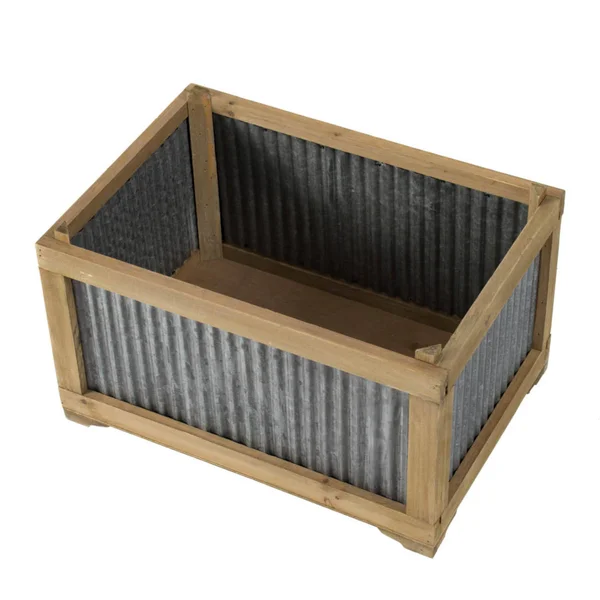 Au0026B Home Planter - Weathered Brown - Galvanized Gray
