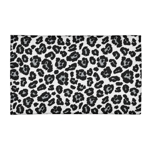 Oakland Football Leopard Print Area Rug - Silver/White/Black - 2.5' x 8'