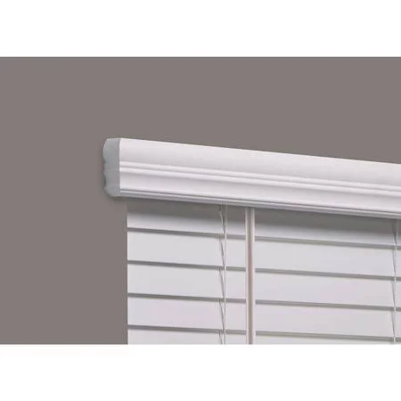 Linen Avenue F5Wt2200B56Im Cordless Faux Wood Blind, white, 22x22w x 52 to