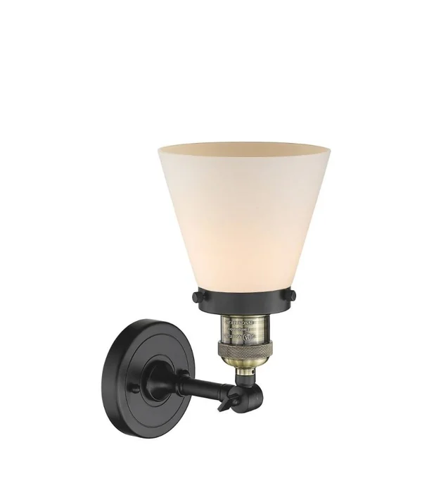 Innovations Lighting Small Cone 1 Light Sconce 203 BK G62 (Black)