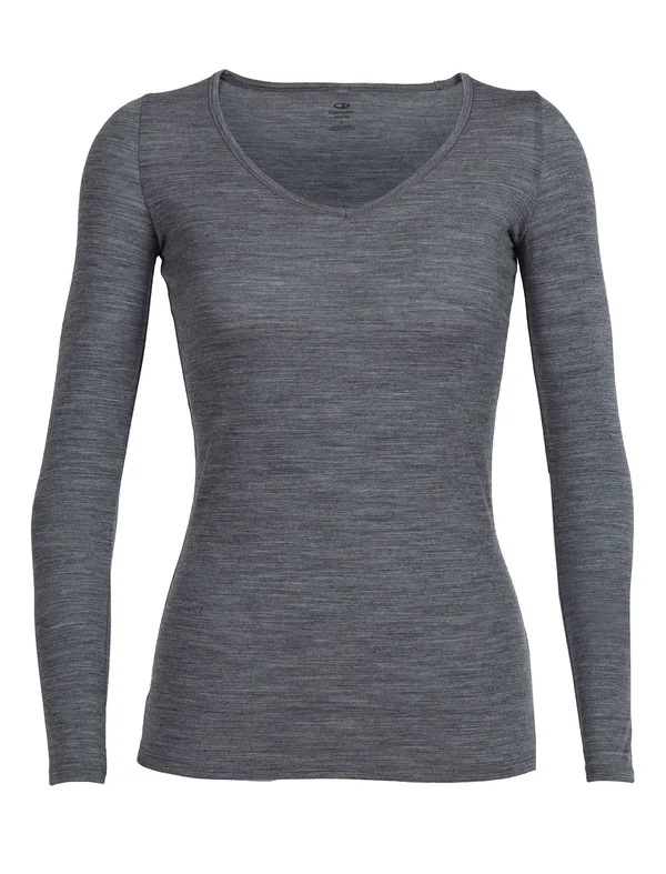 Icebreaker Siren Sweetheart Long-Sleeve Top - Women's Gritstone Heather, L