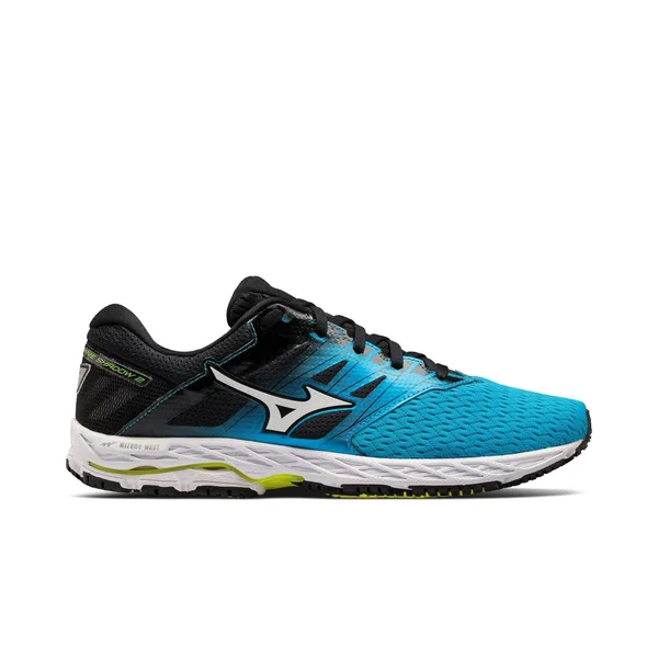 Mizuno Wave Shadow 2 Men's Running Shoes, Blue/Yellow, Size: 8.5