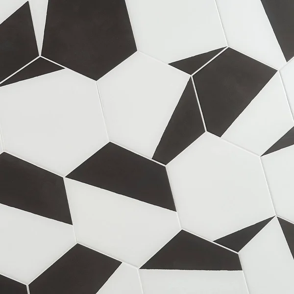 Artmore Tile Modern Hex Pop Black 7.79 in. x 8.98 in. Matte Porcelain Floor and Wall Tile (16 Pieces 6.03 Sq. ft. per CASE) - EX
