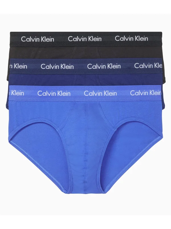 Calvin Klein Cotton Stretch Solid Hip Briefs 3-Pack - XL
