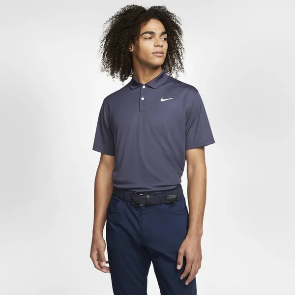 Nike Men's Victory Dri-Fit Golf Polo - Gridiron/White