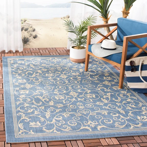 Safavieh Courtyard CY2098-3201 6&7x22 x 6&7x22 Square Natural, Terra Area Rug