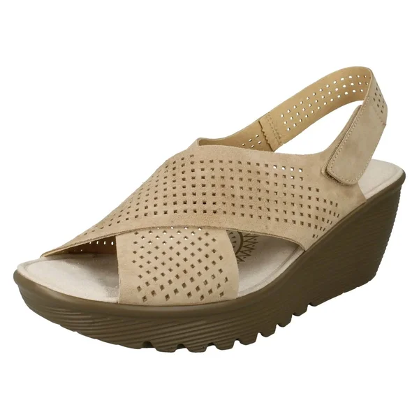 Skechers Women's Parallel Infrastructure Platform Slingback - Size: 11, Dark Natural