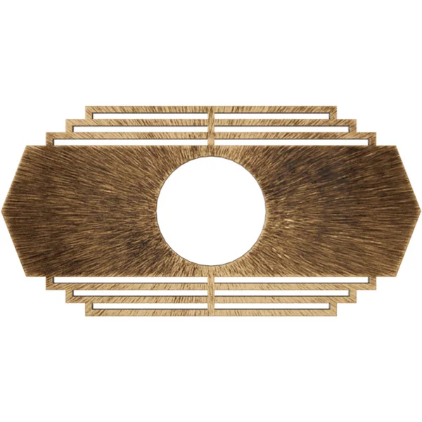 Ekena Millwork CMPP36X18CSABZ 36x22W x 18x22H x 9 1/2x22ID x 1x22P Chrysler Architectural Grade PVC Pierced Ceiling Medallion - A