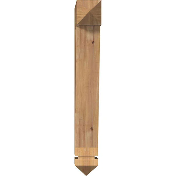 Ekena Millwork 3 1/2x22W x 14x22D x 26x22H Traditional Arts & Crafts Smooth BRACKET - Western Red Cedar