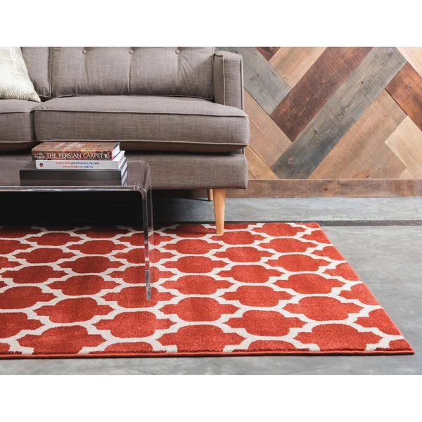 Unique Loom Philadelphia Trellis Rug - Terracotta (8& 0 x 11& 0)