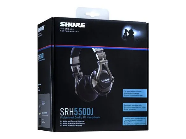 Shure SRH550DJ Professional Quality DJ Handband Headphones