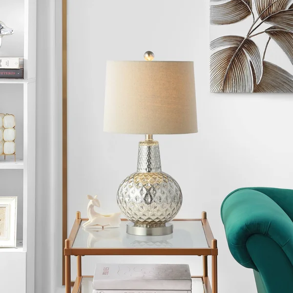 Safavieh Atlas Table Lamp - Silver, Ivory