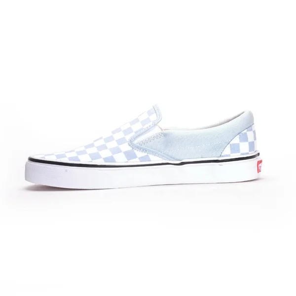 Vans Classic Slip on Checkerboard Baby Blue True White