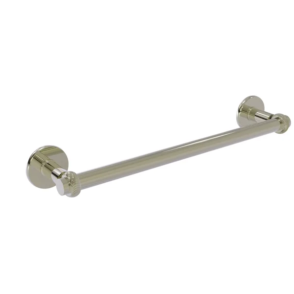 Allied Brass Continental Collection Towel Bar with Twist Detail - Polished Nickel - 30 inch