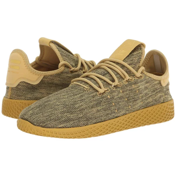 adidas Originals Kids Pw Tennis Hu J Big Kid Pyrite/Chalk White 3.5 Big Kid M