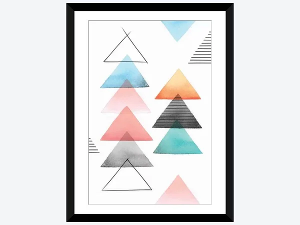 Framed Poster Prints - Group of Triangles II by Isabelle Z ( Decorative Elements > Patterns art)