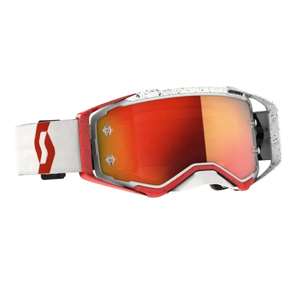 Scott Prospect White/Red Motocross Goggles, White-Red